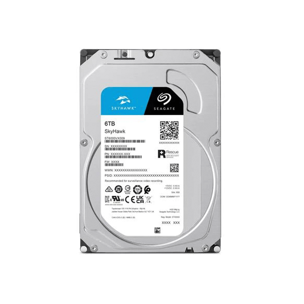 DISCO DURO SATA3  6TB SEAGATE SKYHAWK 5400 256MB ST6000VX009 SURVEILLANCE-SKU:101004