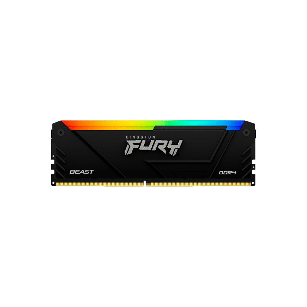 MEMORIA RAM DDR4 16GB 3600 KINGSTON FURY BEAST BK KF436C18BB2A/16 RGB XMP-SKU:103220