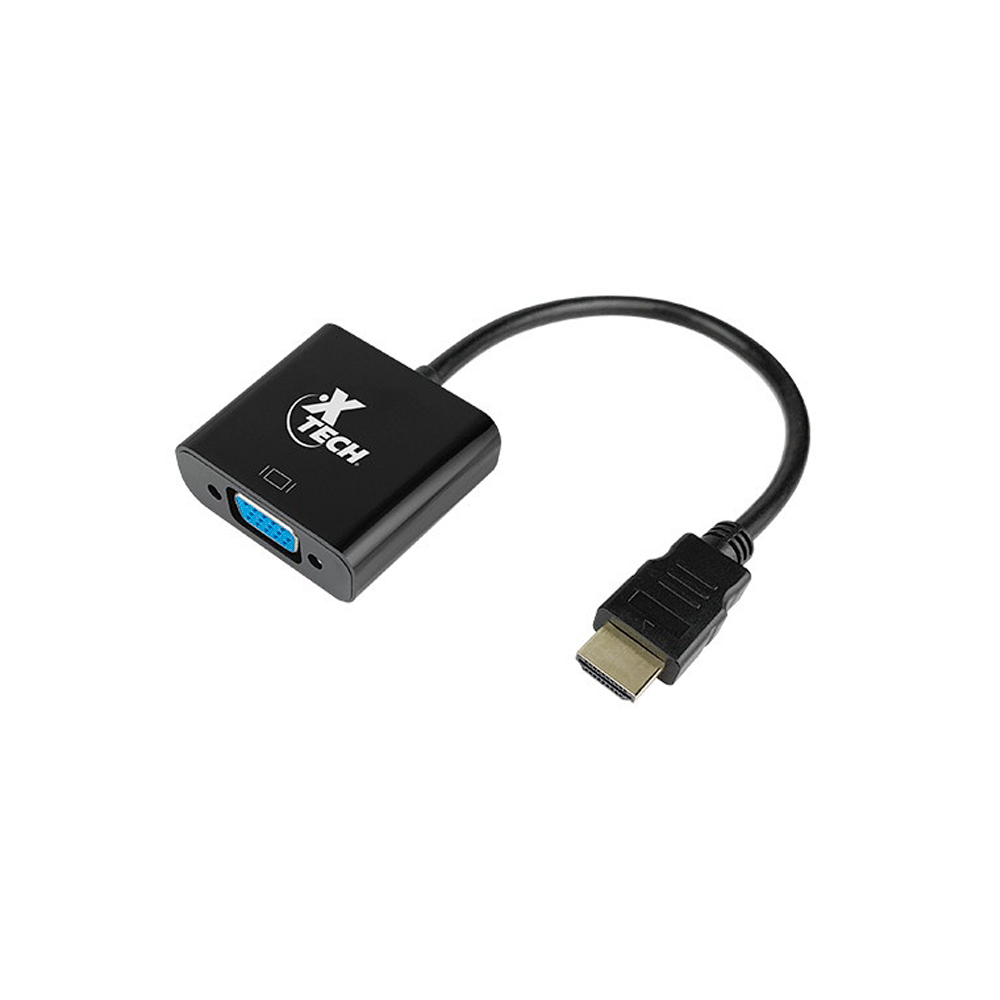 ADAPTADOR HDMI/VGA M/H XTECH XTC-363 5GBPS/NEGRO-SKU:104531