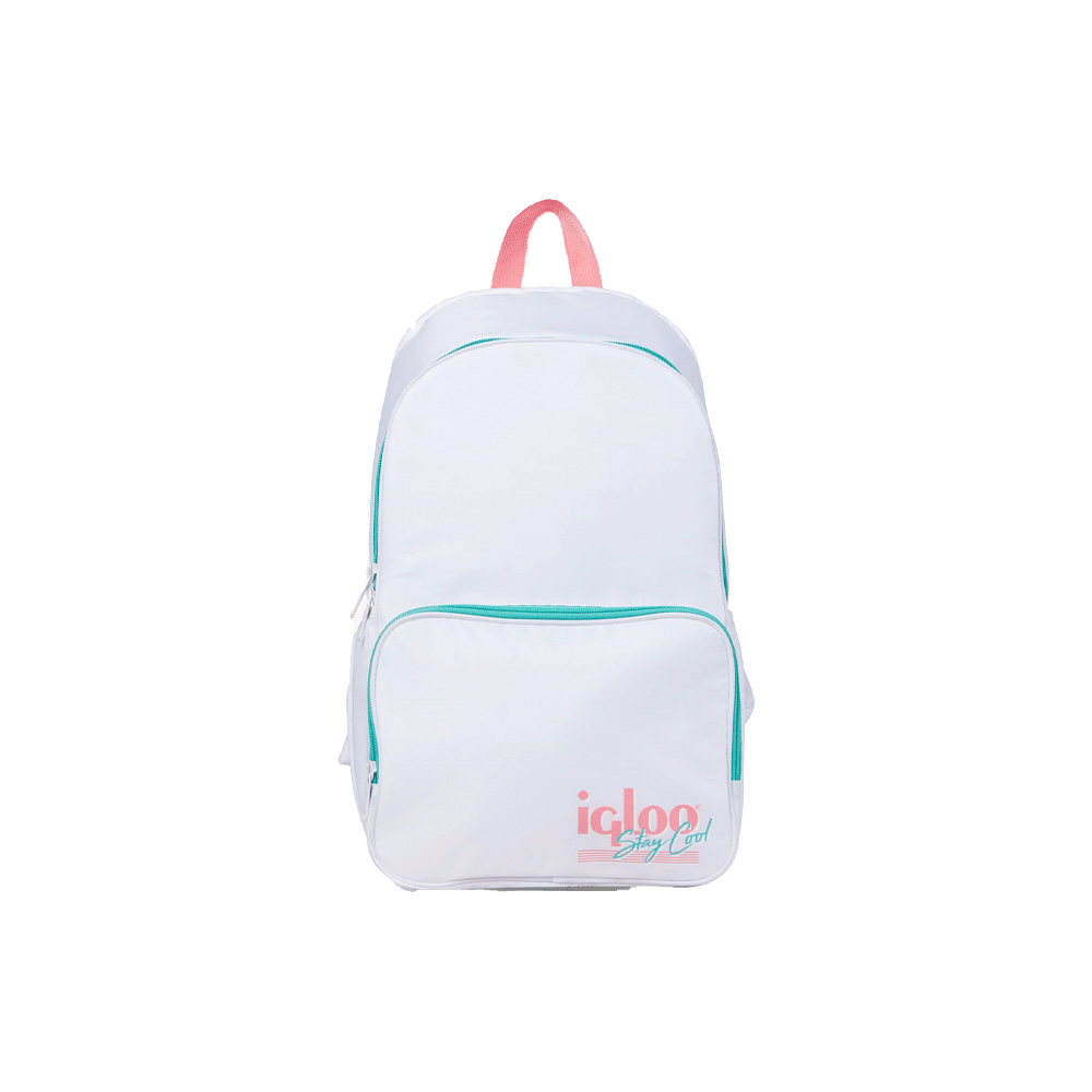 MOCHILA TERMICA IGLOO 24 LATAS RETRO BACKPACK BLANCO 60949-SKU:104937