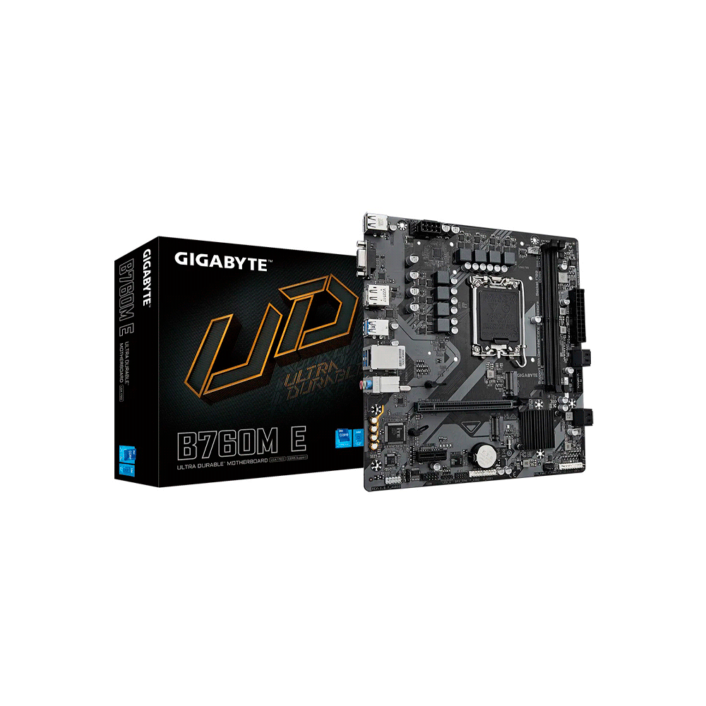 PLACA MADRE GIGABYTE 1700 B760M E DDR5 V/S/R/HDMI/DP/2M2/USB3.2/MATX-SKU:105798