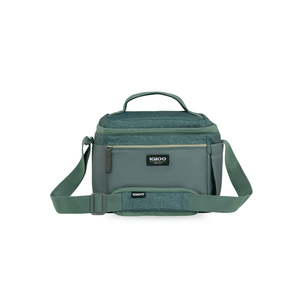 BOLSA TERMICA IGLOO 12 LATAS ROUNDED CUBE VERDE 63107