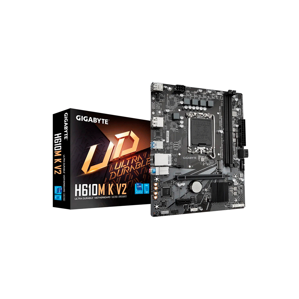 PLACA MADRE GIGABYTE 1700 H610M K V2 DDR5 S/R/HDMI/DP/M2/USB3.2/MATX-SKU:110686