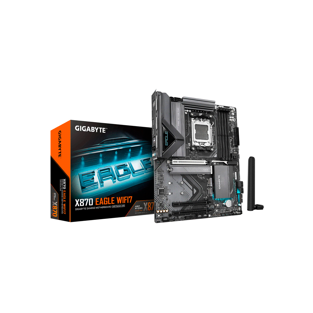 PLACA MADRE GIGABYTE AM5 X870 EAGLE WIFI7 DDR5 S/R/HDMI/3M2/USB3.2/ATX-SKU:115384