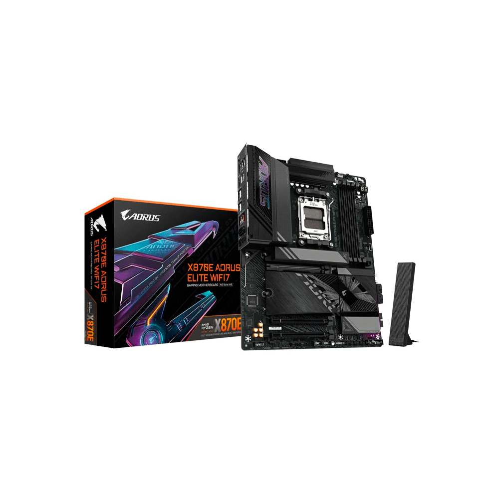 PLACA MADRE GIGABYTE AM5 X870E AORUS ELITE WIFI7 DDR5 S/R/HDMI/4M2/USB3.2/ATX-SKU:115414