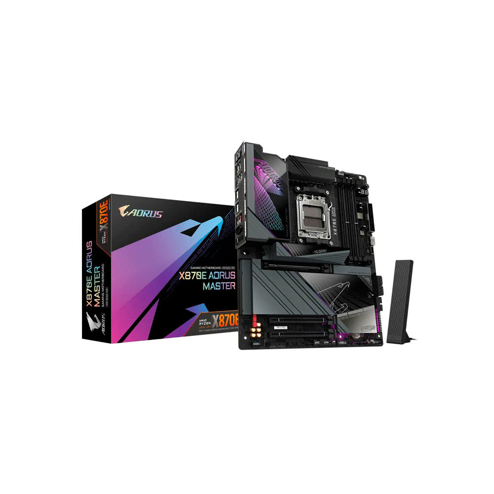 PLACA MADRE GIGABYTE AM5 X870E AORUS MASTER DDR5 S/R/HDMI/4M2/WIFI/USB3.2/ATX-SKU:115421