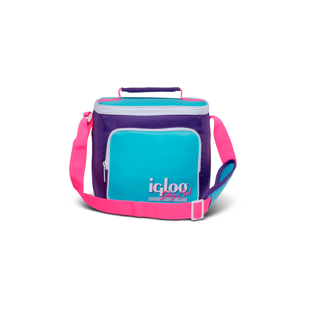 BOLSA TERMICA IGLOO 9 LATAS VERTICAL LUNCH RETRO VIOLETA 66060-SKU:118668