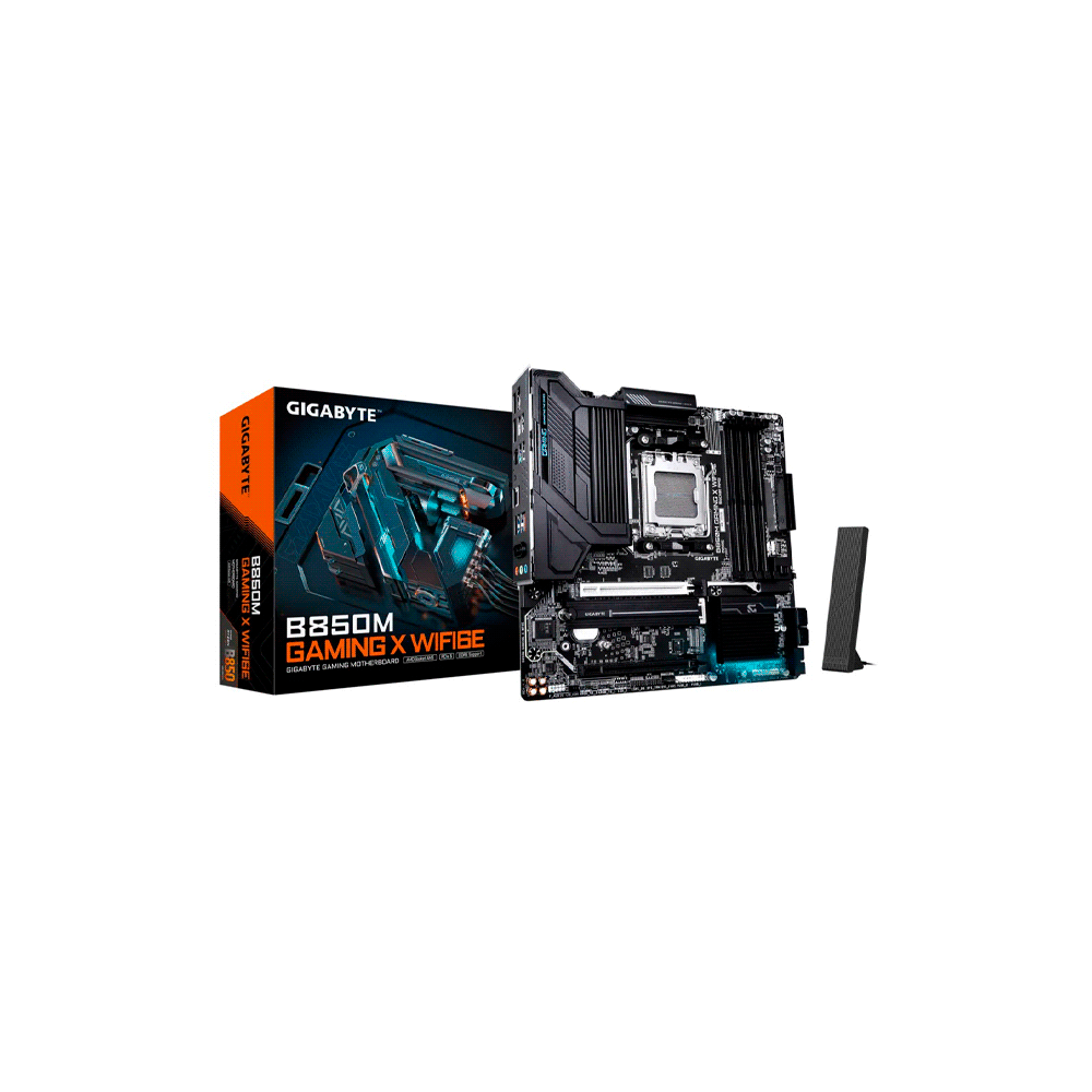 PLACA MADRE GIGABYTE AM5 B850M GAMING X WIFI6E DDR5 S/R/HDMI/2DP/2M2/USB3.2/MATX-SKU:119764
