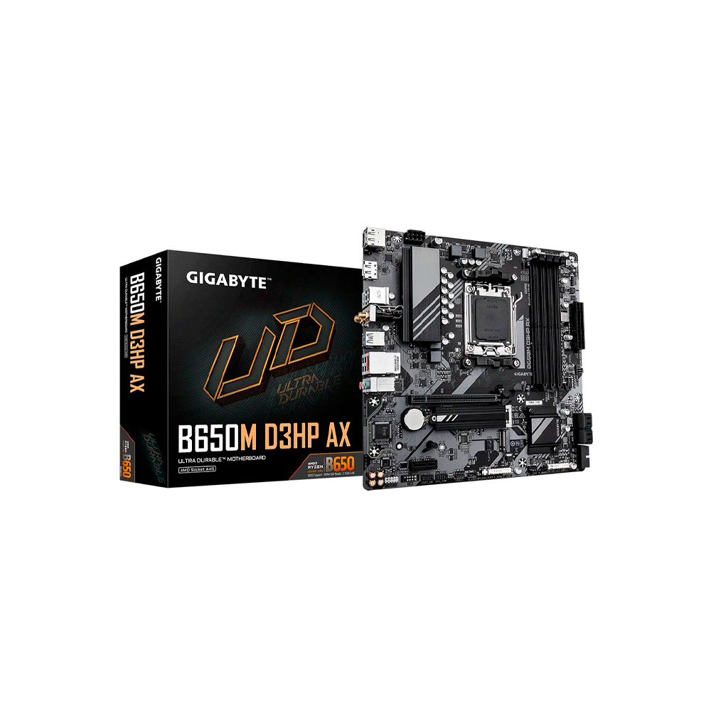 PLACA MADRE GIGABYTE AM5 B650M D3HP AX DDR5 S/R/HDMI/DP/2M2/USB3.2/WIFI/MATX