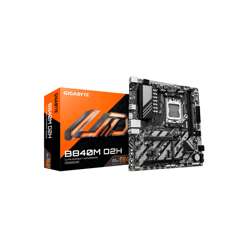 PLACA MADRE GIGABYTE AM5 B840M D2H DDR5 S/R/HDMI/2M2/USB3.2/MATX