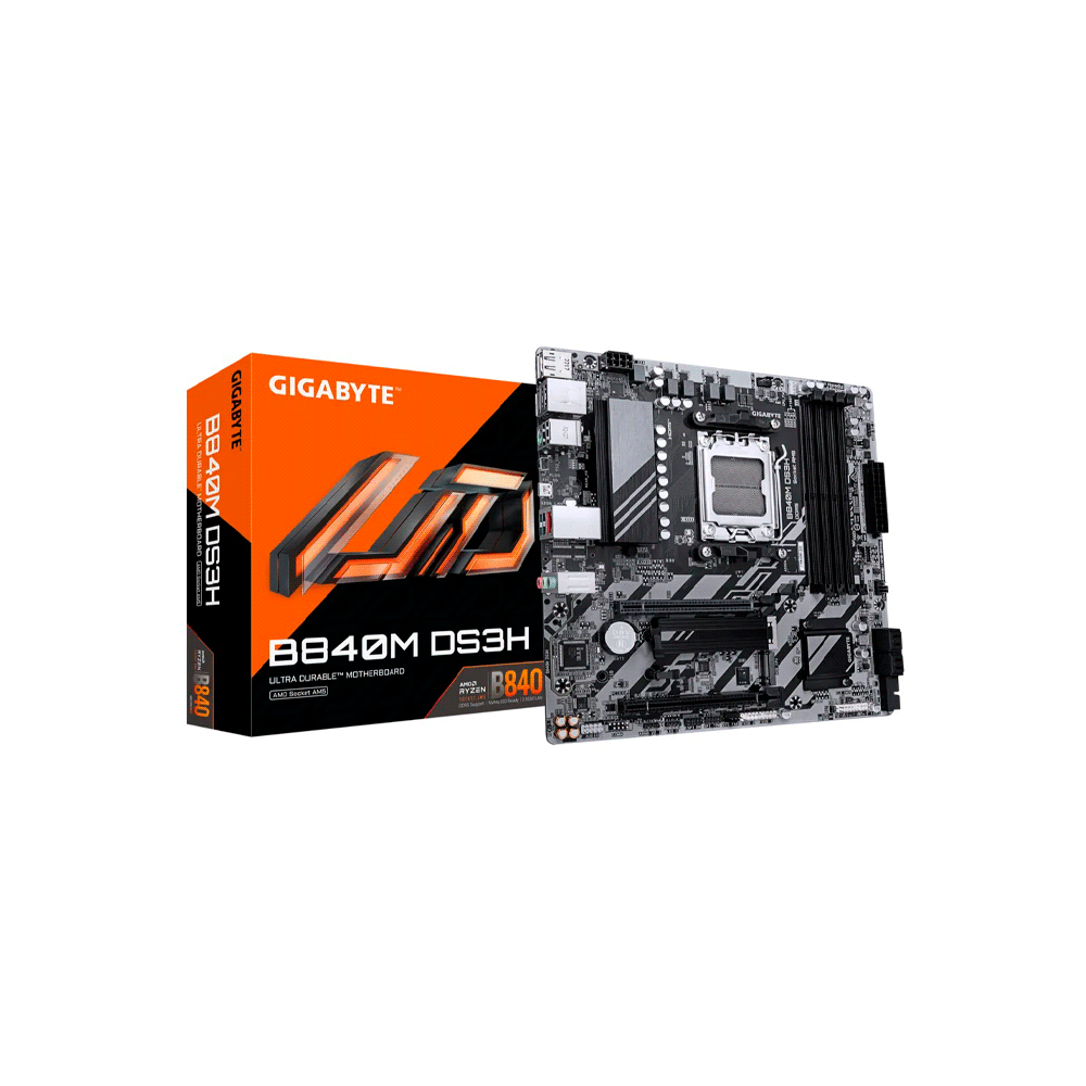 PLACA MADRE GIGABYTE AM5 B840M DS3H DDR5 S/R/HDMI/DP/2M2/USB3.2/MATX