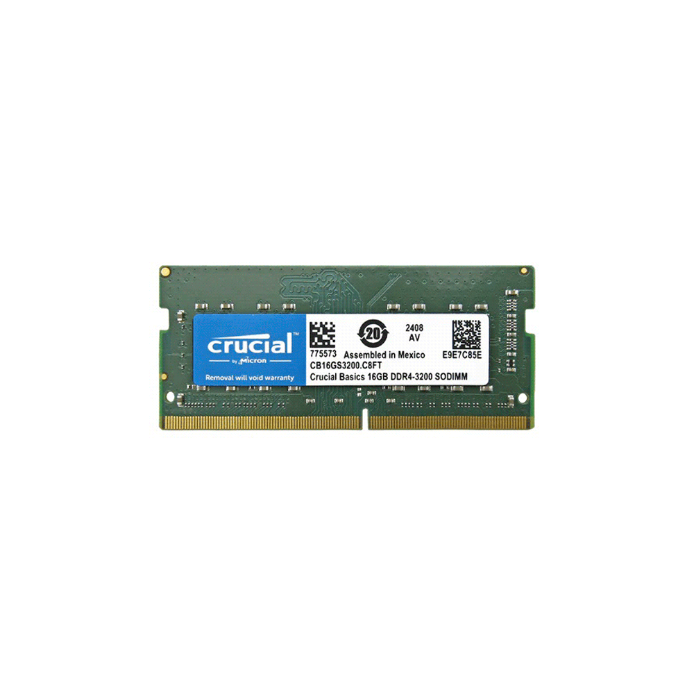 MEMORIA RAM P/ NB DDR4 16GB 3200 CRUCIAL CB16GS3200-SKU:123723