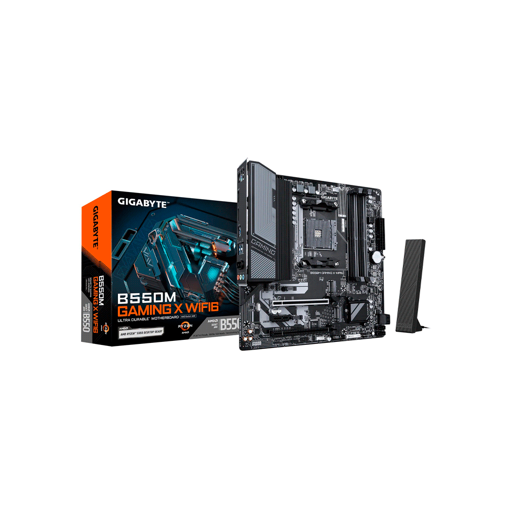 PLACA MADRE GIGABYTE AM4 B550M GAMING X WIFI6 S/R/HDMI/DP/2M2/DDR4/WIFI/USB/MATX-SKU:124461