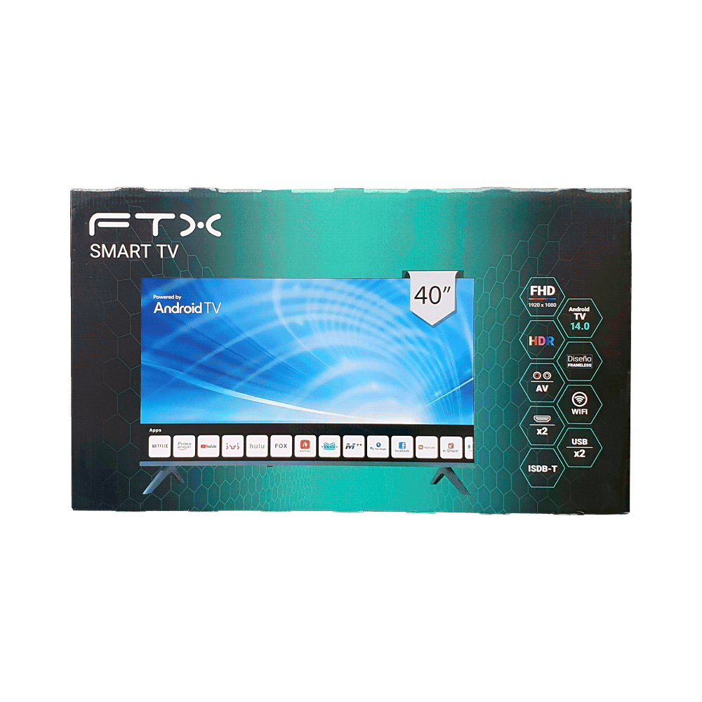 TELEVISOR 40" FTX40FHD4V1 FHD DIG/SMART/2HDMI/2USB/RED/AND14 BORDE INFINITO Hover