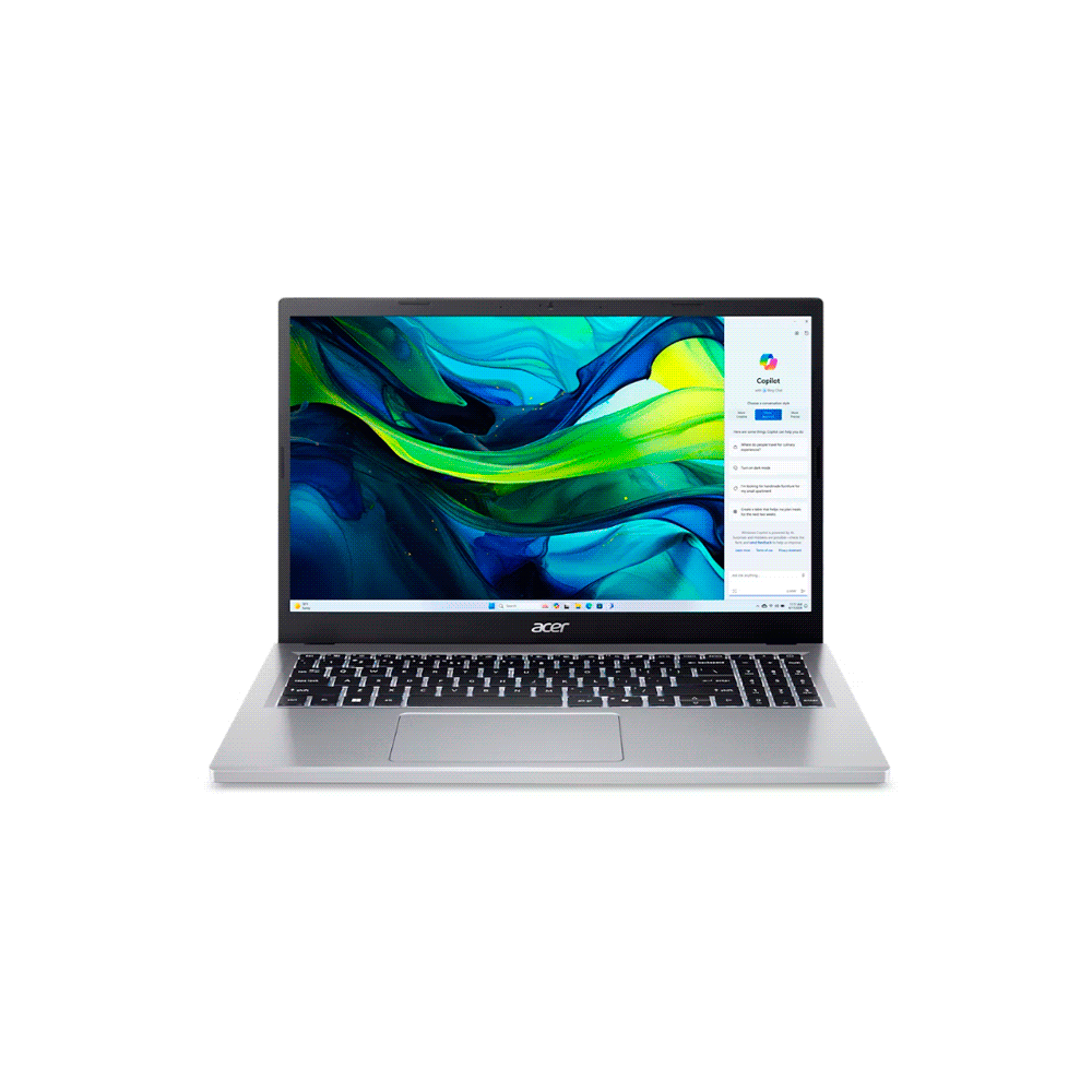NOTEBOOK ACER ASPIRE GO AG15-32P-39R2  C3 1.0/8/128UFS/W11S/15.6"FHD/PLATA-SKU:125383