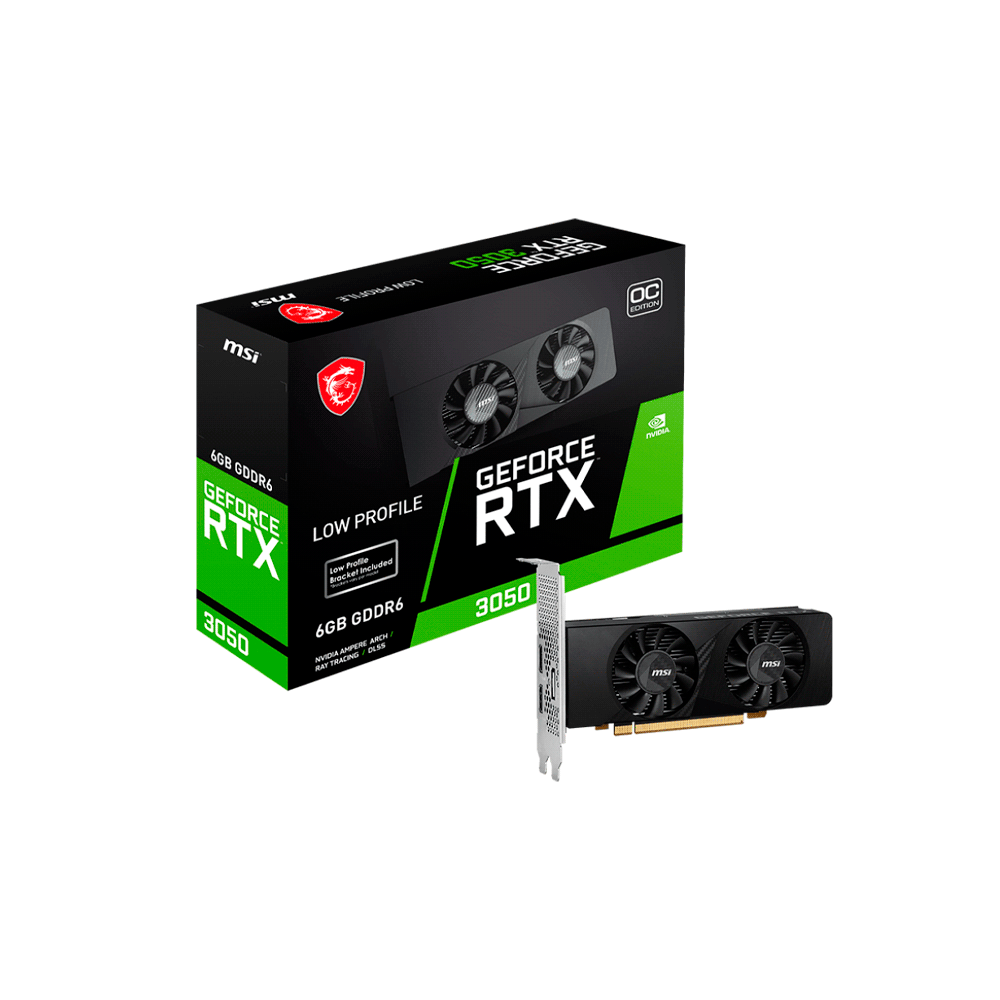 PLACA DE VIDEO MSI RTX3050 LP OC 6GB GDDR6 912-V812-023-SKU:126649