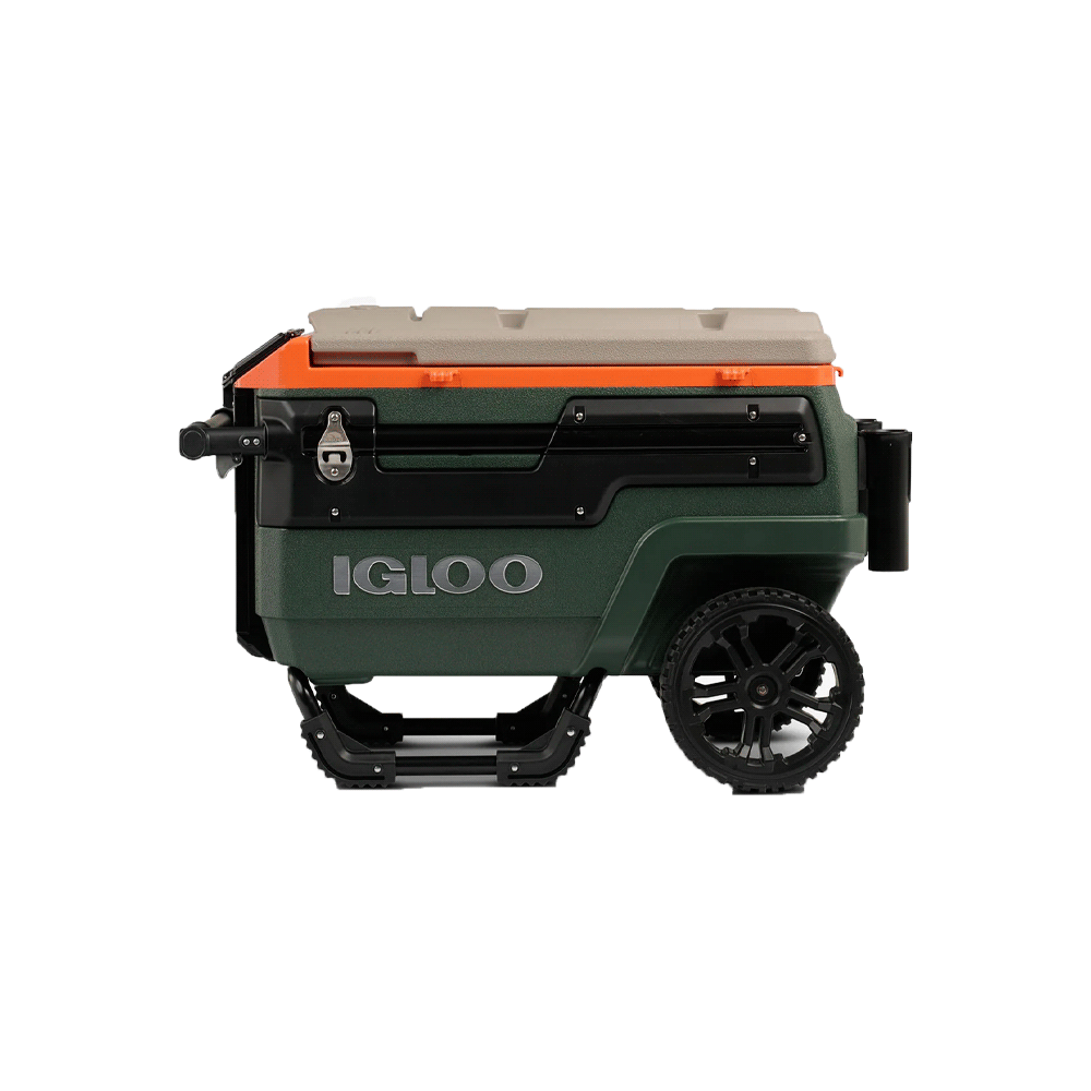CONSERVADORA IGLOO 66 LITROS TRAILMATE JOURNEY C/RUEDAS VERDE OSCURO/ NARANJA 35151-SKU:127837