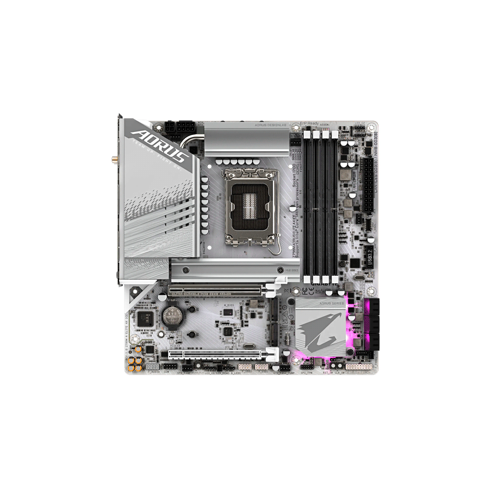 PLACA MADRE GIGABYTE 1700 Z790M AORUS ELITE AX ICE