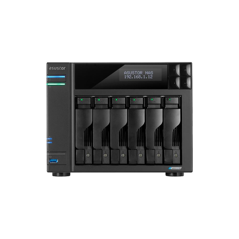 ALMACENAMIENTO NAS ASUSTOR AS6706T V2 QC 2.0/6BAY/8G/4 M.2/2-GBLAN/HDMI/2 USB3.2-SKU:130370