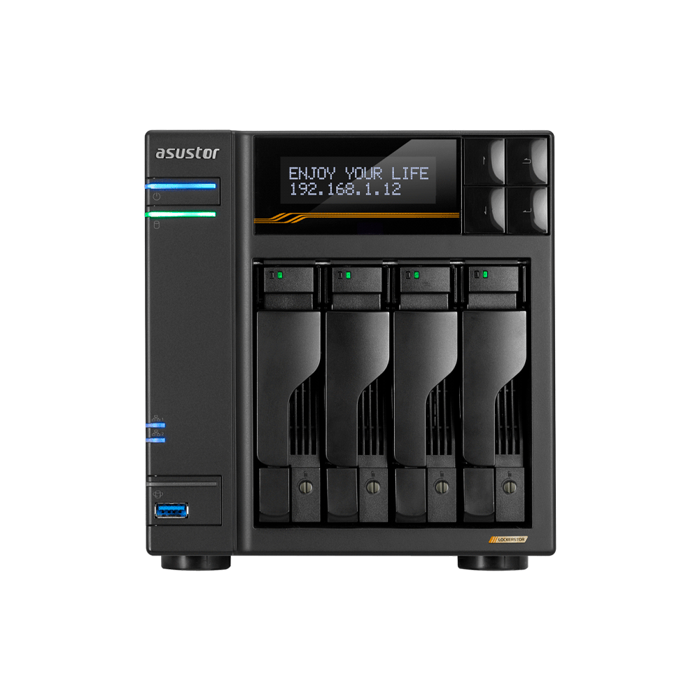 ALMACENAMIENTO NAS ASUSTOR AS6804T QC 2.3/4BAY/16G/4-GBLAN/4 M.2/2USB4/3 USB3.2-SKU:130387