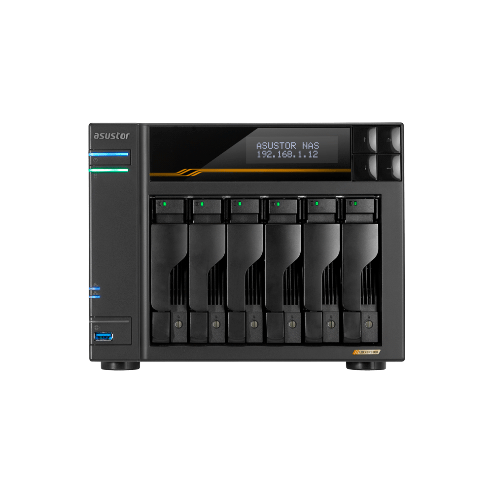 ALMACENAMIENTO NAS ASUSTOR AS6806T QC 2.3/6BAY/16G/4-GBLAN/4 M.2/2USB4/3USB3.2-SKU:130394