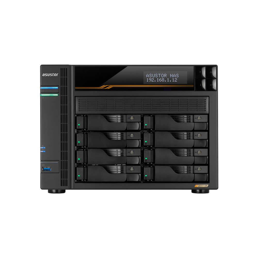 ALMACENAMIENTO NAS ASUSTOR AS6808T QC 2.3/8BAY/16G/4-GBLAN/4 M.2/2USB4/3 USB3.2-SKU:130400