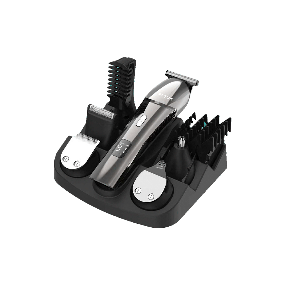 AFEITADORA INALAMBRICA 6 EN 1 FTX IPX6/RECARGABLE/LED/USB-C PLATA ESH-601