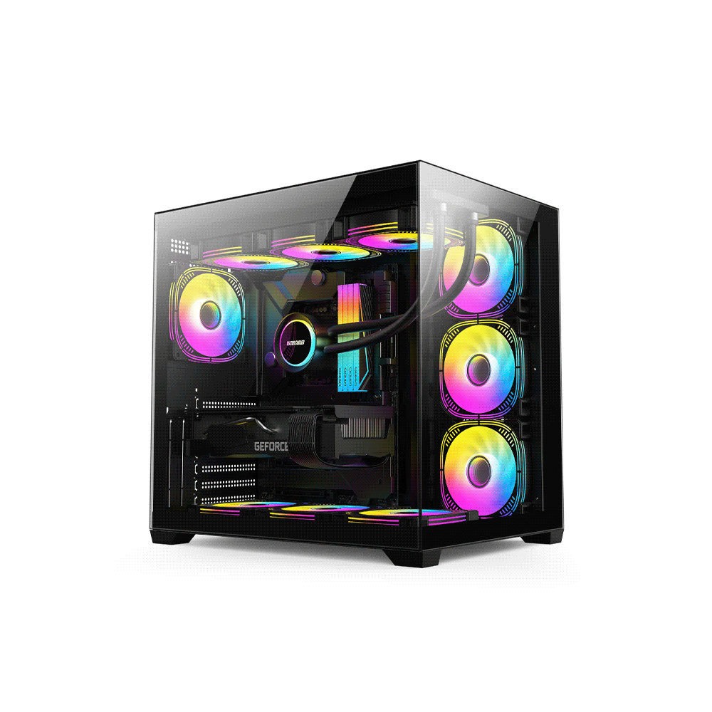 GABINETE GAMER FTX PCC-G07 LATERAL FRONTAL TRANS 4 FAN EATX/ATX/MATX/ITX-SKU:132190