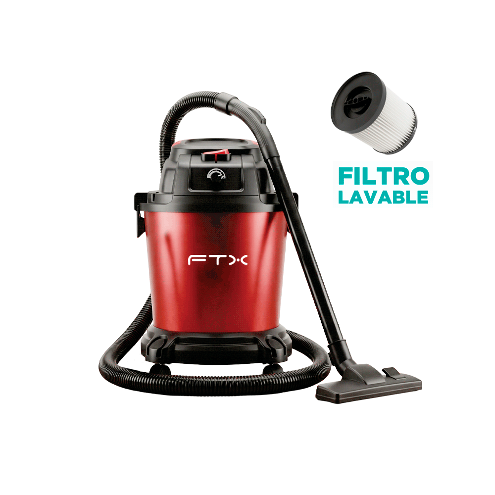 ASPIRADORA FTX 1700W 220V SECO/HUMEDO/30 LITROS ROJO VC2-12DW