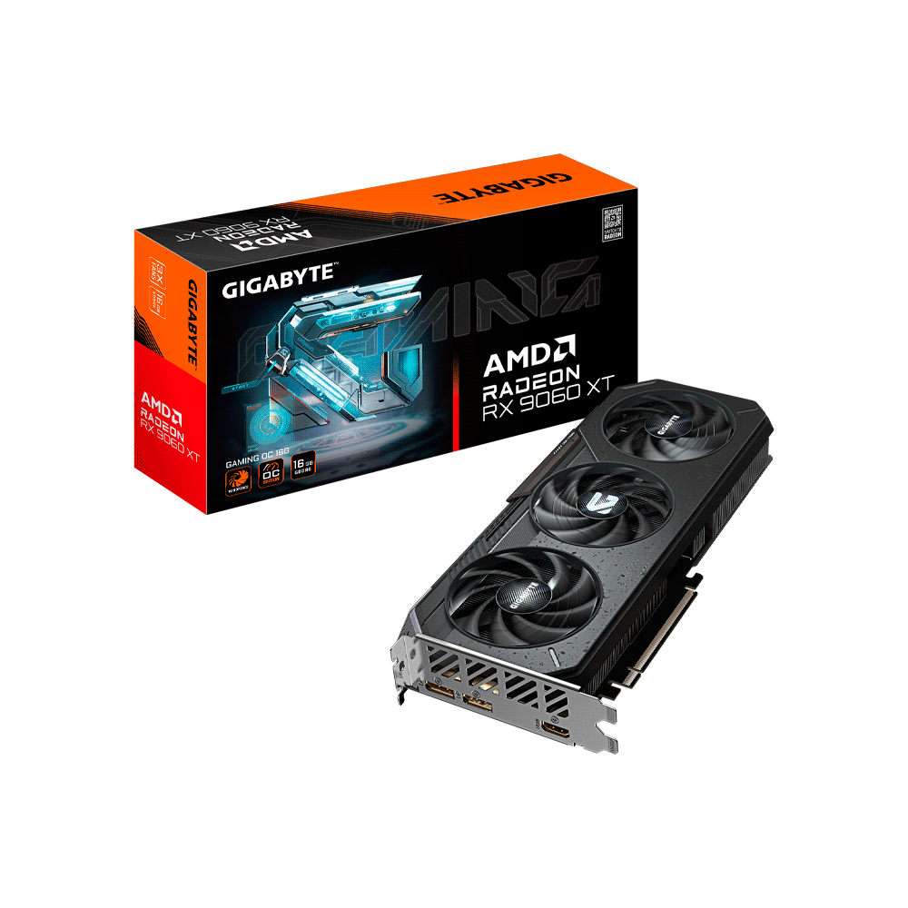 PLACA DE VIDEO GIGABYTE RX9060XT GAMING 16G OC DD6 GV-R9060XTGAMINGOC-16GD