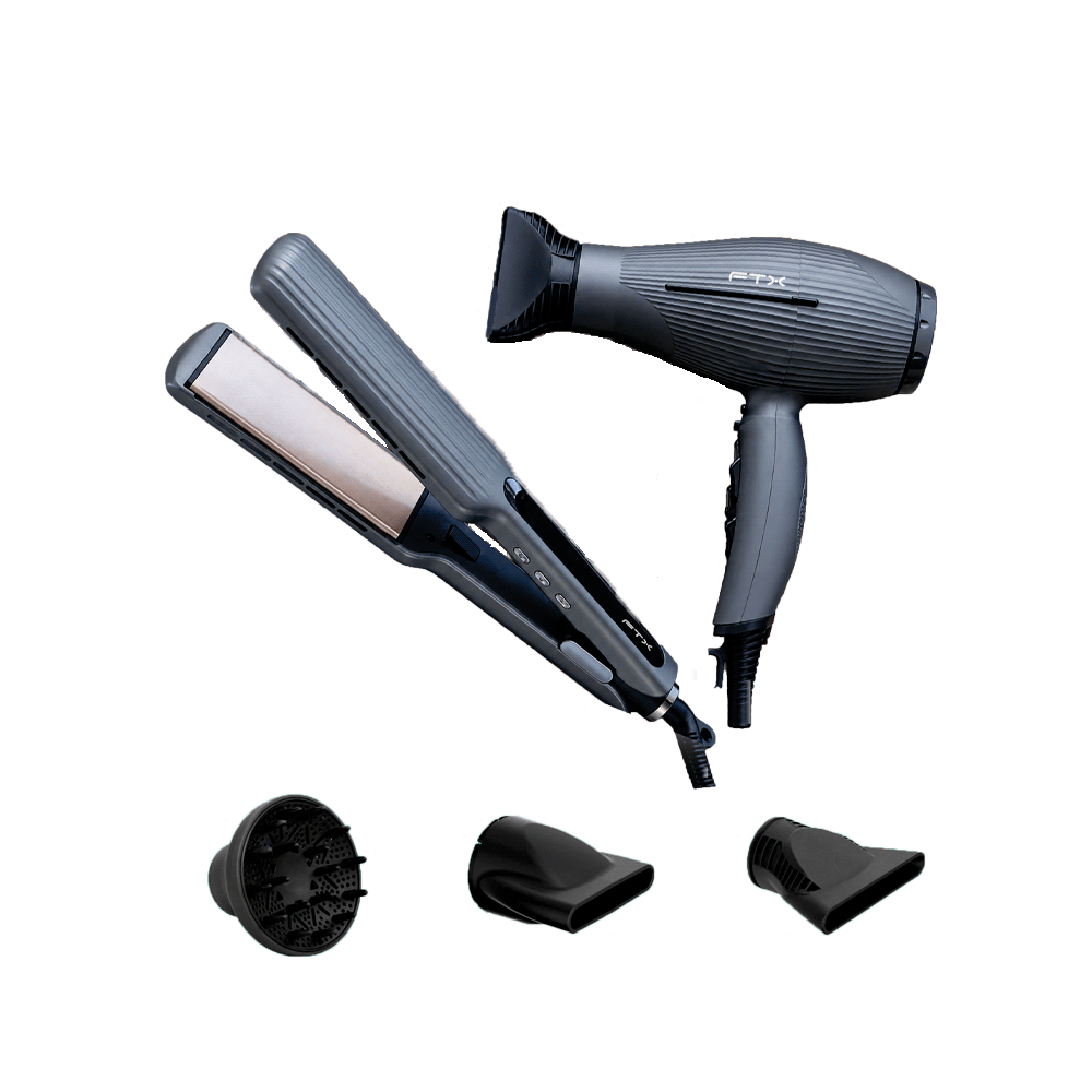 SECADOR + PLANCHITA MODELADORA FTX STYLE DUO 2200W + 70W 220V