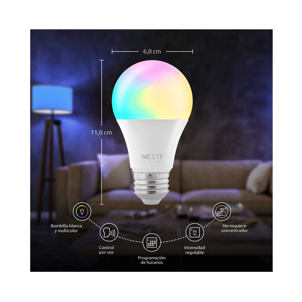 Bombilla LED Inteligente Wi-Fi Next NHB-C110 RGB Individual