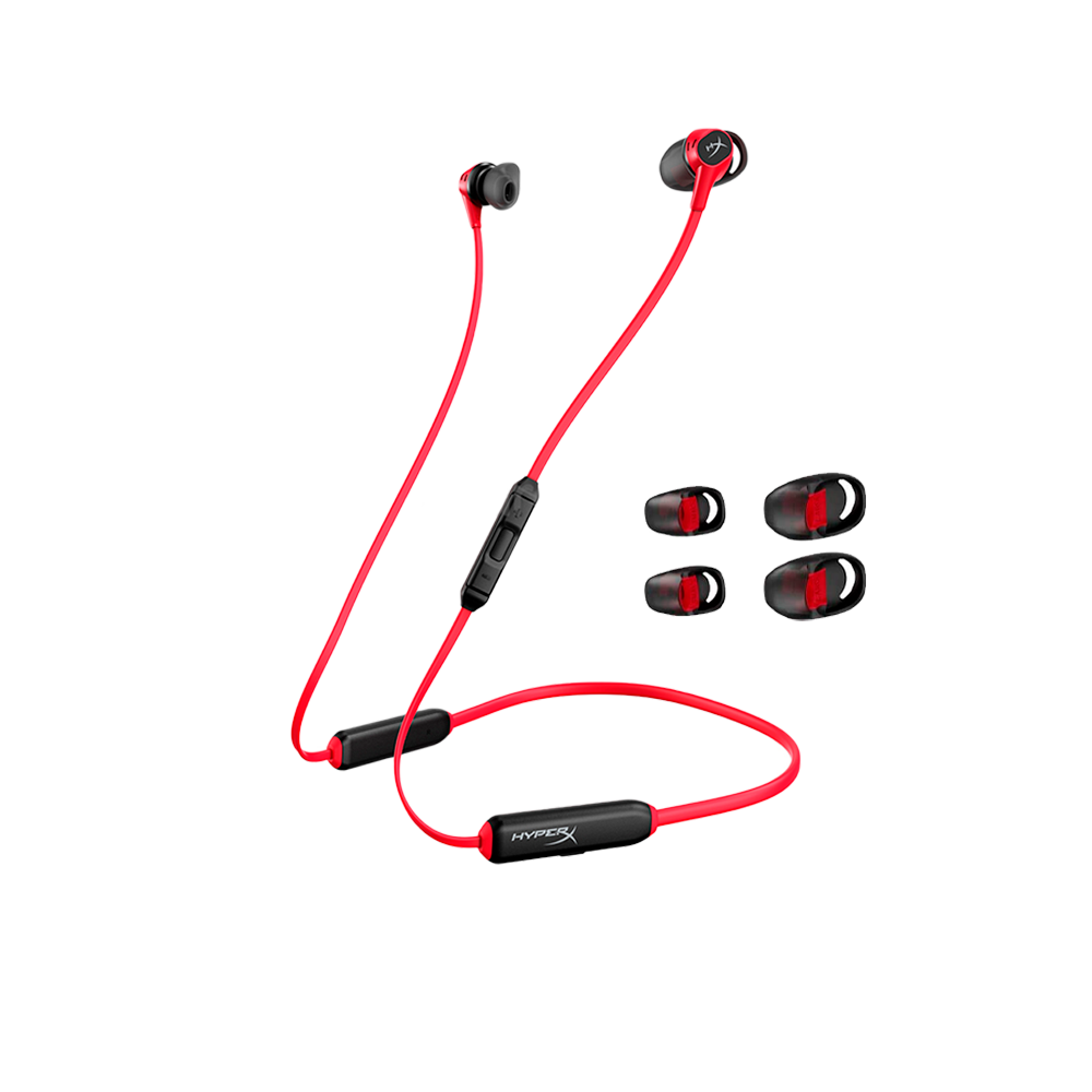 AURICULAR CON MICROFONO HYPERX HEBBXX-MC-RD/G CLOUD BUDS EARPH BLUETOOTH ROJO-SKU:70188