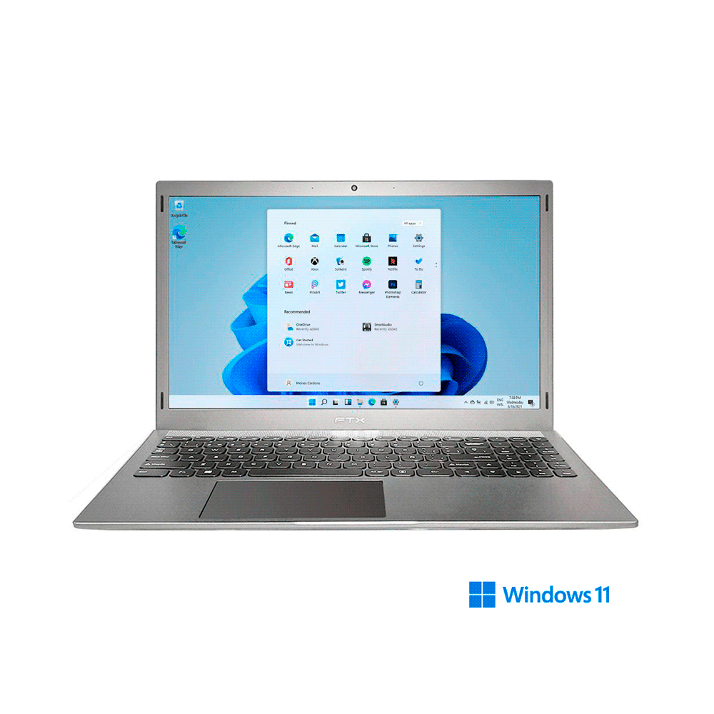 NOTEBOOK FTX 15N-NB11L1LA CELERON 1.1/4G/128EMMC/W11/15.6"HD/GRIS N15DP7-SKU:75886