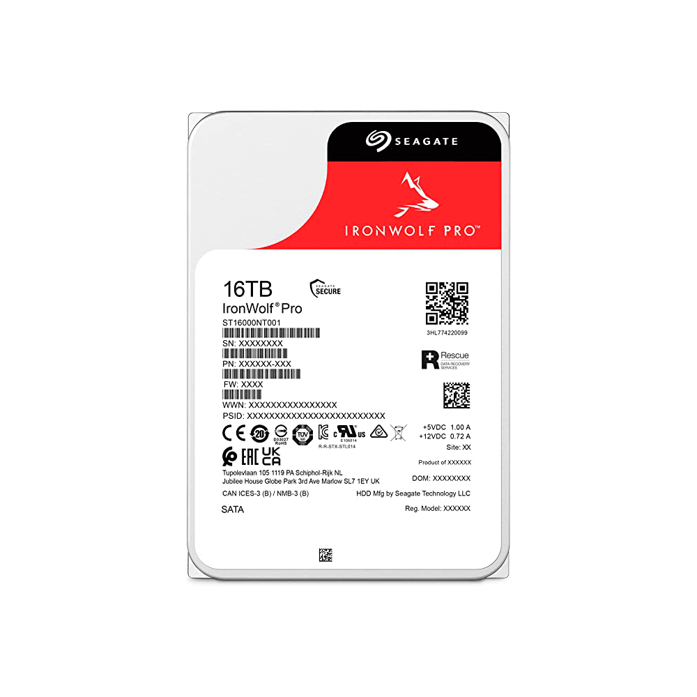 DISCO DURO SATA3 16TB SEAGATE 7200 256MB IRONWOLF PRO NAS ST16000NT001 (GARANTIA BR)