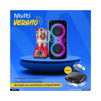 COMBO PARLANTE 1100W SP510+LICUADORA 2.6L RJ LQ100
