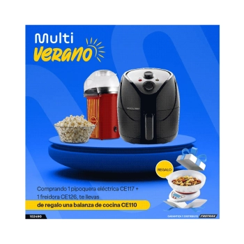 COMBO PIPOQUERA CE117+FREIDORA SIN ACEITE CE126+BA