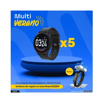 COMBO SMARTWATCH VIENA NEGRO ES352+SMARTBAND ATRIO