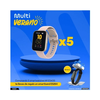 COMBO SMARTWATCH M1 ROSA ES435+SMARTBAND ATRIO TOK