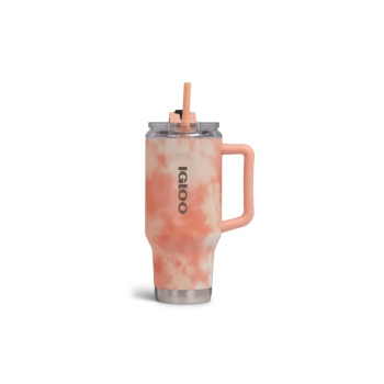VASO TERMICO IGLOO 950ML ICE DYE NARANJA  C/PAJITA