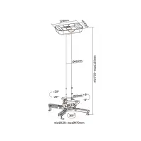 SOPORTE P/PROY FTX FTX-20-02L 35KG INCL/GIR/ROT180°/TEC/NEGRO