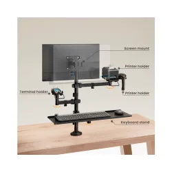 SOPORTE PARA PUNTO DE VENTA IMP/2MON/SCAN FTX FTX-02LD 17" A 32" 9KG/ART/ROT180°/GIRO Hover