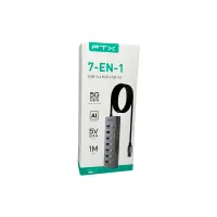 HUB USB 3.0 DE 7 PUERTOS FTX-HUBU7-AG 1M/5GBPS/5V 1.5A