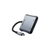 ADAPTADOR USB-C - 2 HDMI/USB-C/USB-A FTX-CM2H4K-AG 4K/60HZ/100W/GRIS