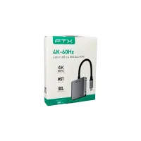 ADAPTADOR USB-C - 2 HDMI/USB-C/USB-A FTX-CM2H4K-AG 4K/60HZ/100W/GRIS