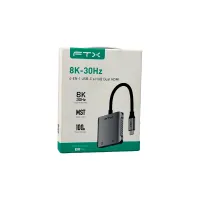 ADAPTADOR USB-C - 2 HDMI/USB-C/USB-A FTX-CM2H8K-AG 8K/60HZ/100W/GRIS