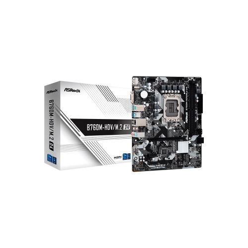 PLACA MADRE ASROCK 1700 B760M-HDV/M.2 D4 V/S/R/HDMI/DP/2M2/USB3.2/MATX