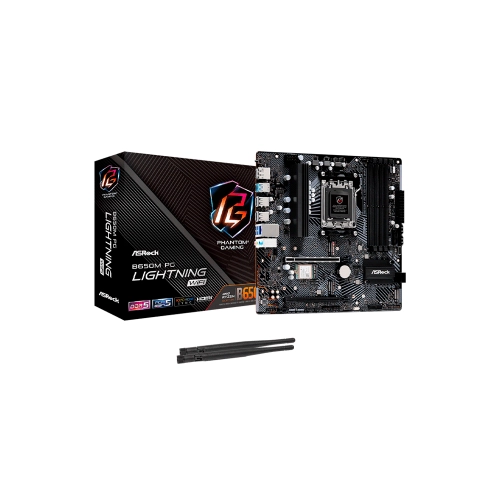 PLACA MADRE ASROCK AM5 B650M PG LIGHTNING WIFI DDR5 S/R/HDMI/DP/3M2/USB3.2/MATX