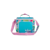 BOLSA TERMICA IGLOO 9 LATAS VERTICAL LUNCH RETRO CELESTE 63085