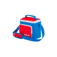 BOLSA TERMICA IGLOO 9 LATAS VERTICAL LUNCH RETRO AZUL Y ROJO 63083